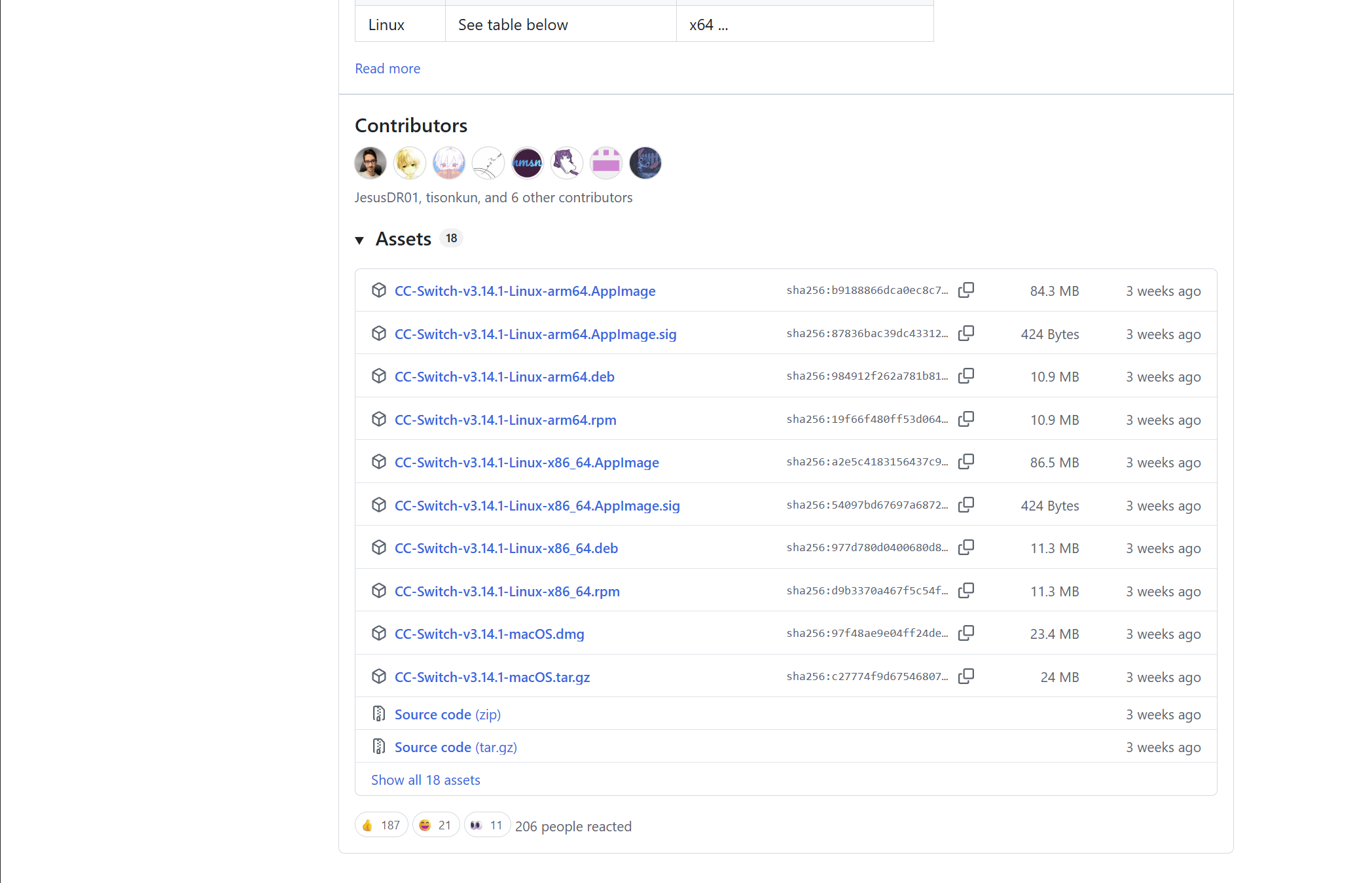 CC-Switch GitHub Releases 頁面